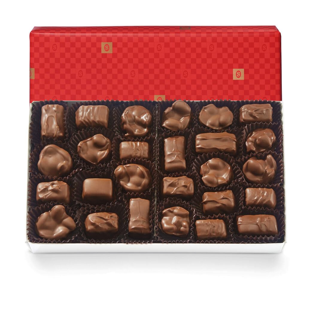 See's Candies 1 lb Milk Chocolate Nuts & Chews in Holiday Wrap