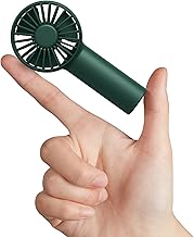 JISULIFE Mini Ventilador de Mano a Batería con Batería de 2000 mAh, Personal Alimentado por USB, 3 Velocidades, Flujo de Aire Mejorado, de Bolsillo Silencioso Recargable-Verde