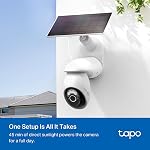 Tapo 4K Solar-Powered Outdoor Camera Wireless, 360° View, No Monthly Fee, Person/Vehicle Detection, 24/7 Time-Lapse Capture, Starlight Color Night Vision, SD/Cloud Storage, Works w/Alexa & Google Home