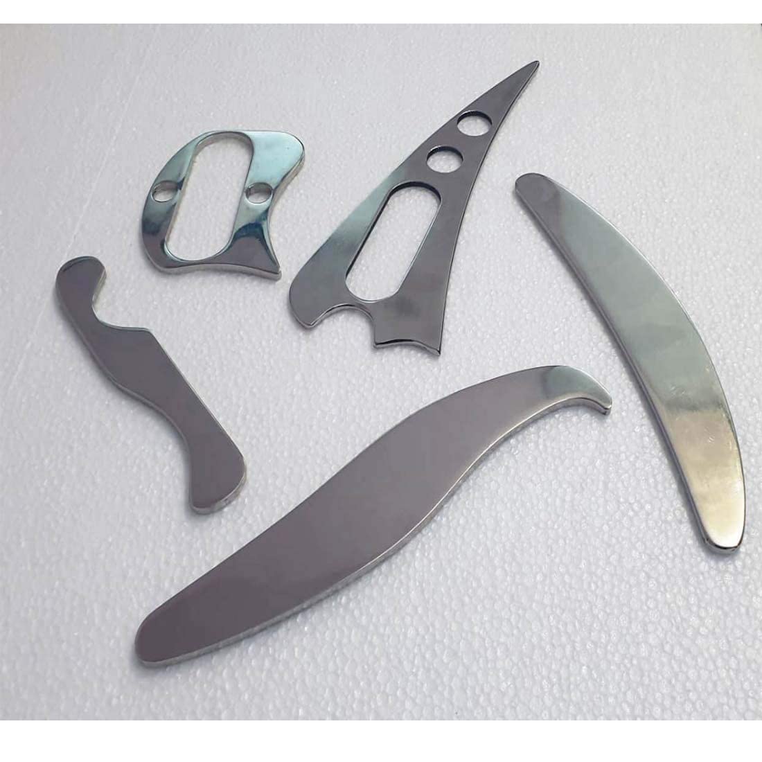 IASTM Tools for Physiotherapy IASTM Physiotherapy Tool Chiropractor Graston Techniques Osteopaths Myofascial Release Tool | IASTM Tools Stainless Steel | Graston tool (Set of 5) (B0BS1FZ659) Amazon Price History, Amazon Price Tracker