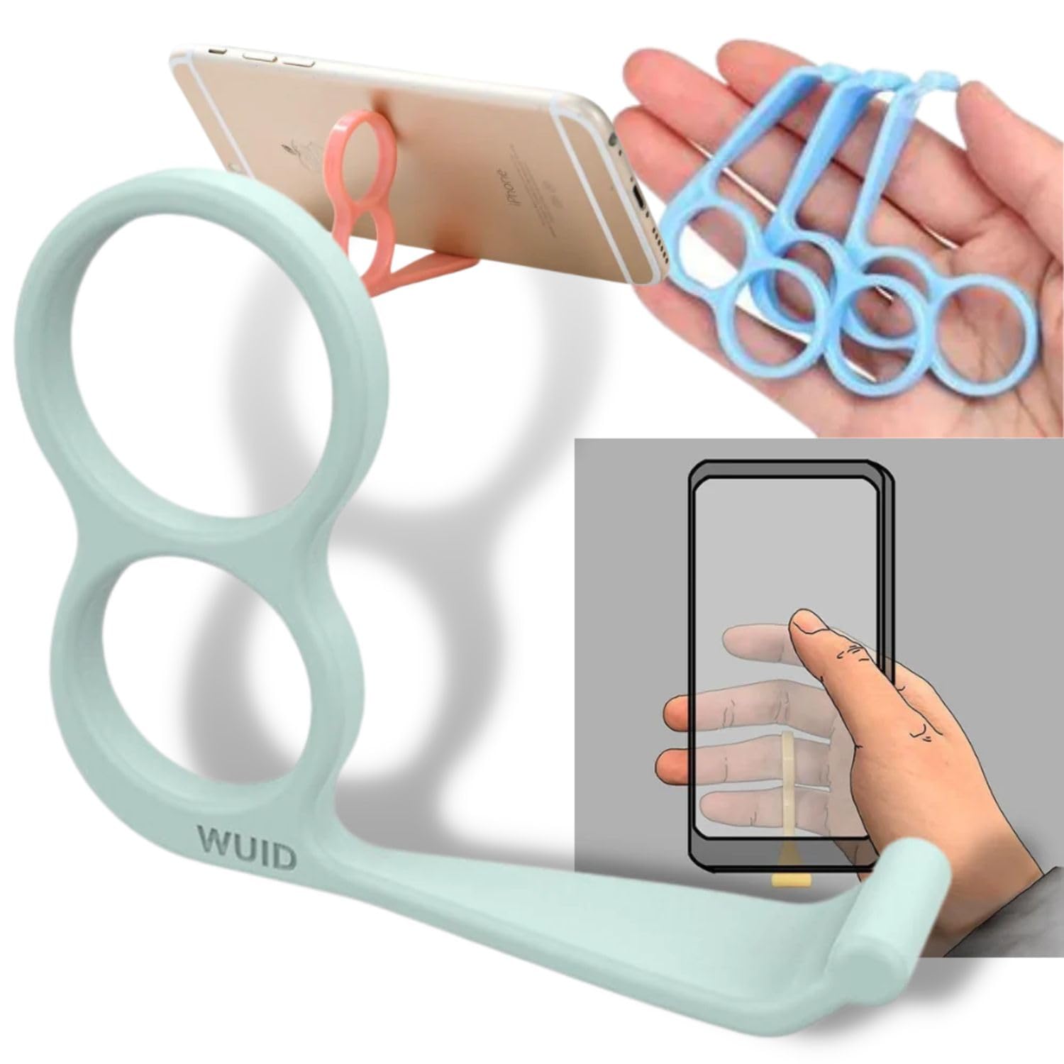 mobile phone holder, finger holder for phone ring holders for phones, phone ring holder finger kickstand folding phone stand ring stand tablet stand holder novel phone rack for men, women