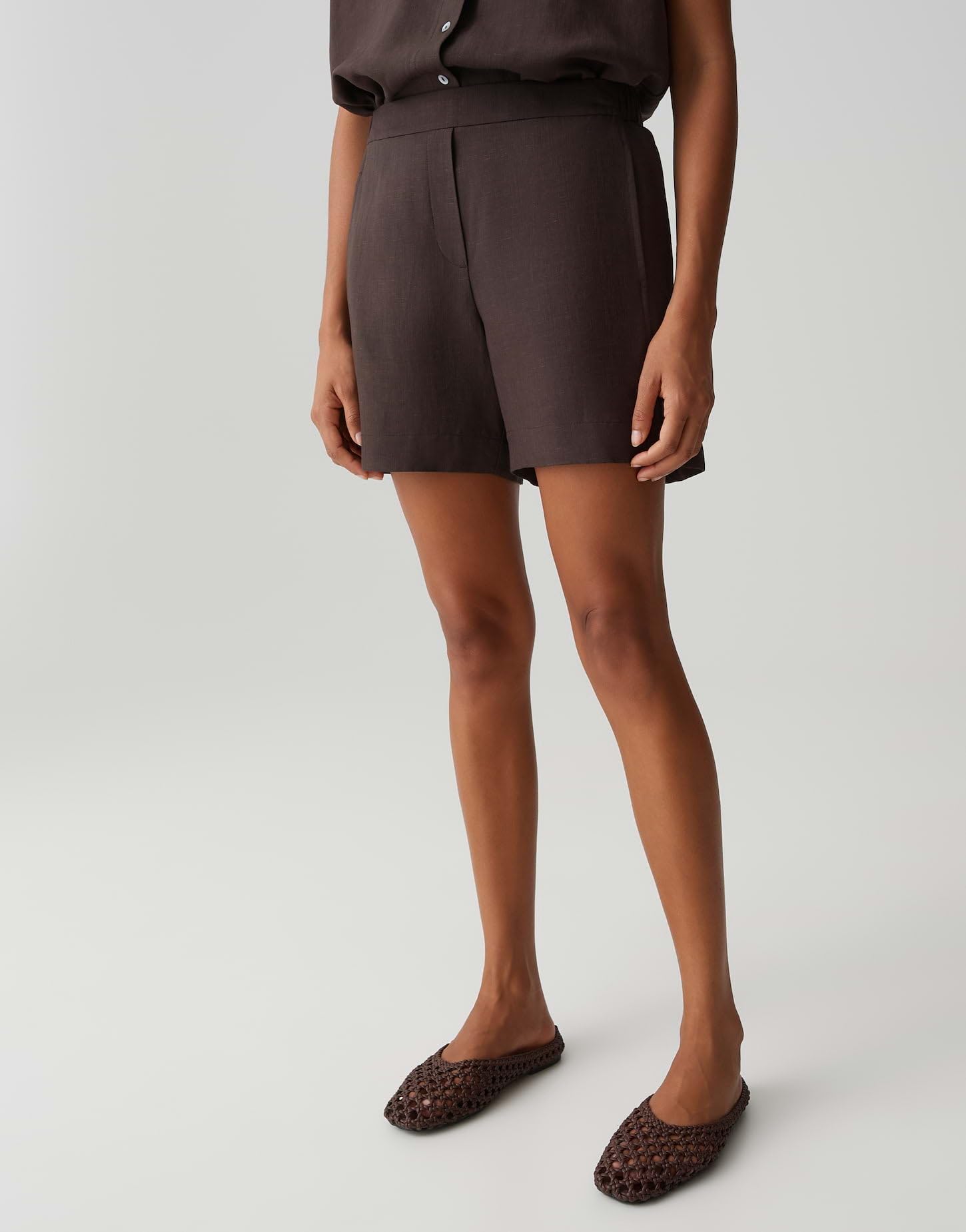 OPUS Damen Shorts | MELANE Oasis aus ECOVERO™ Viskose Leinenmix