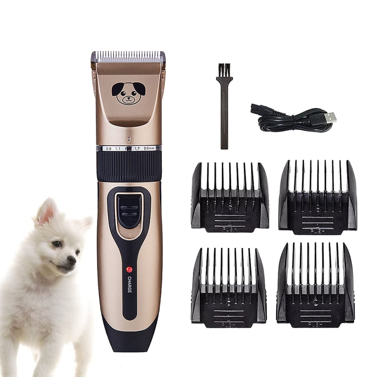 Tagliacapelli per Cani Ricaricabile, Taglio Fluido Stabile, Abs Ceramico