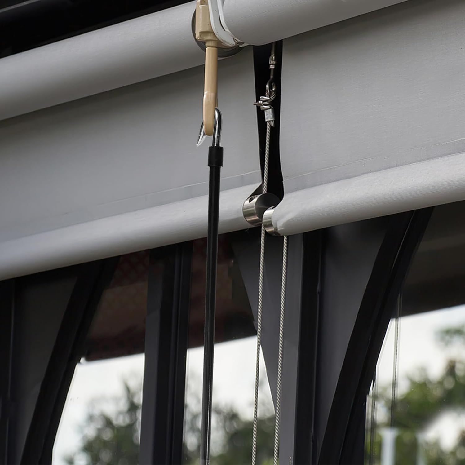 Sosoport Manual Awning Crank Wand Portable for Patio and Rv Shade Canopy Shade Opener Handle for Rv Awnings Retraction Awning Opener Tool