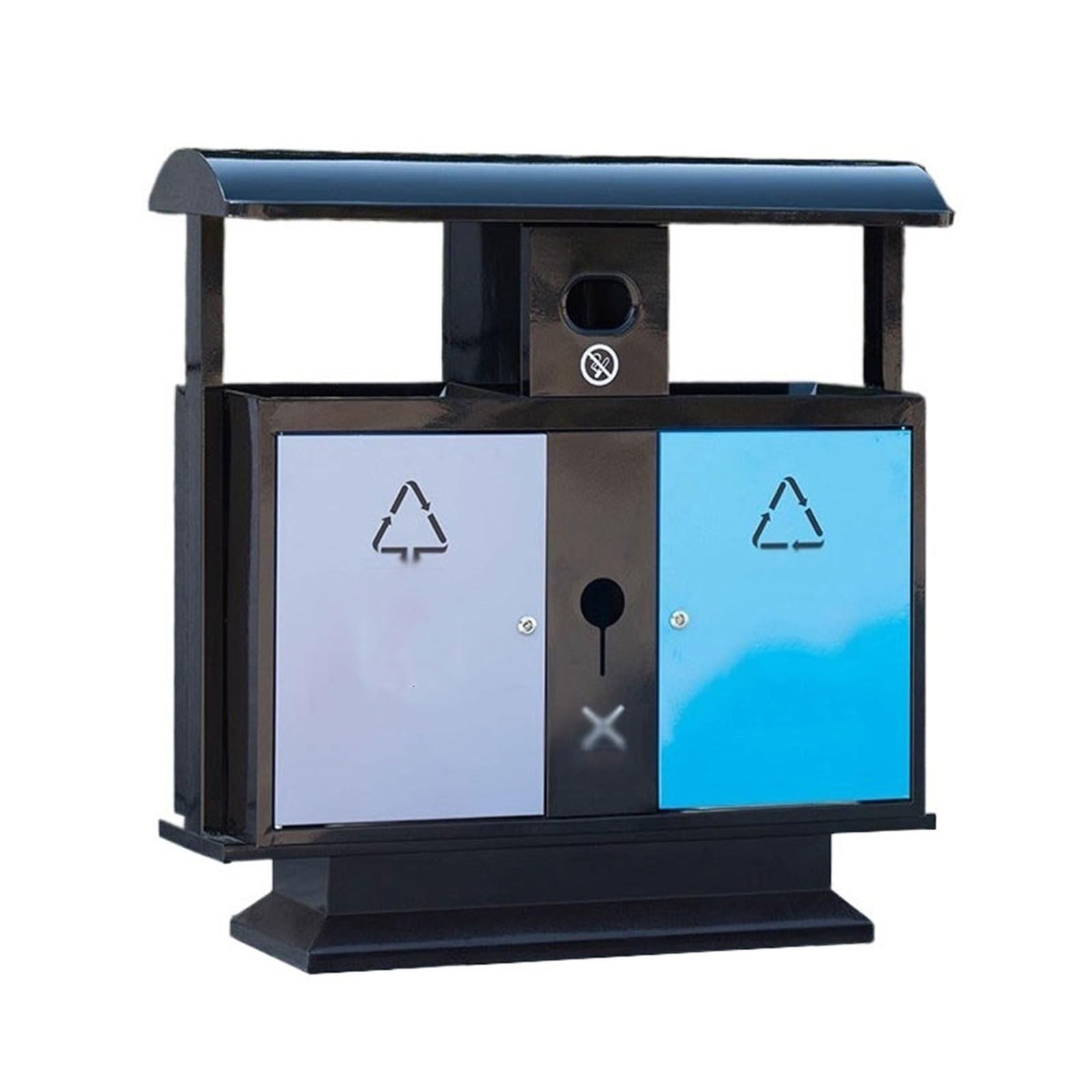 Papelera de Reciclaje Se Puede Fijar un contenedor de Basura de Metal de Doble Caja