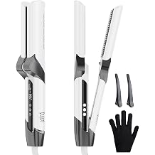 Quico Hair Blow Dryer Straightener, Ionic Wet to Dry Hair Straightener with High-Speed Airflow, Dual Voltage Wet Air Hair Straightener, 5 Temps & 100-240V Travel Air Straight, No Heat Damage, Classic