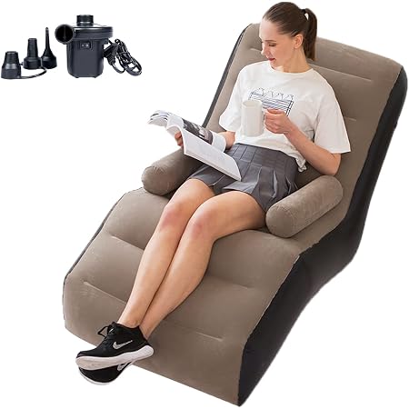 CCDXD Air Sofa, Inflatable Lounger Inflatable Couch For Travelling, Outdoor, Camping, Hiking, Beach Parties, Picnic, Backyard, Lakeside, Air Hammock Inflatable Lounger