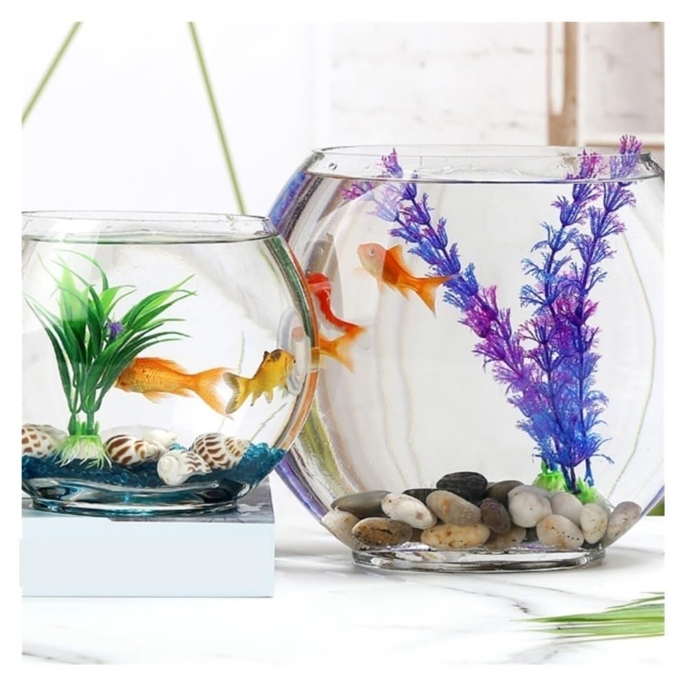 Aquarium Kreatives ovales Glas-Aquarium for kleine Goldfische, transparent, als Dekoration for Zuhause oder Schreibtisch.(13.5cm)