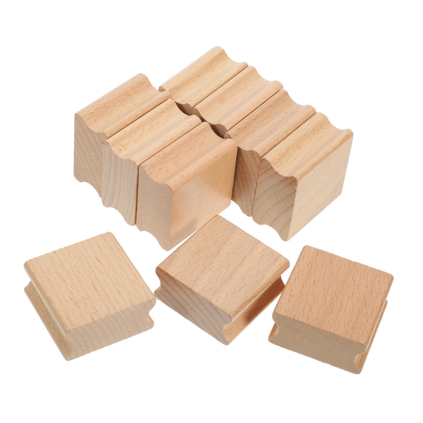 Angoily 30 Piezas Sellos de Madera Diy para Accesorios para Manualidades Sellos de Haya Bordes Redondeados para Decoración y Scrapbooking