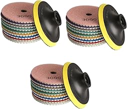 VICASKY 30 Peças Pulidora Para Autos Kit De Carro Máquina De Polimento Para Carros Kits De Resina Polimento De Mármore Almofadas De Polimento De Concreto Almofada De Polimento De Diamante