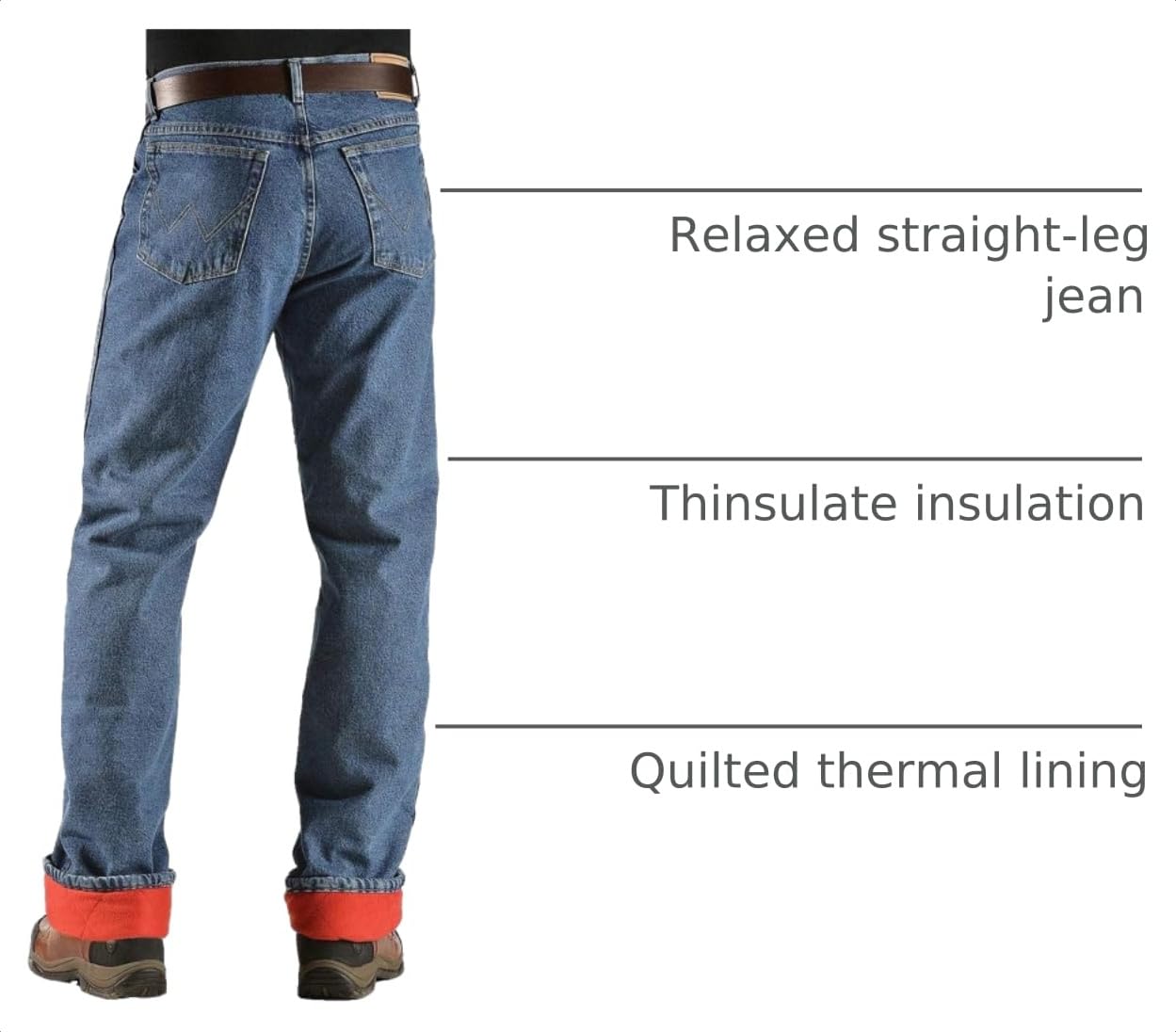 Wrangler Rugged Wear Mens Woodland Thermal Jean product thumbnail 6