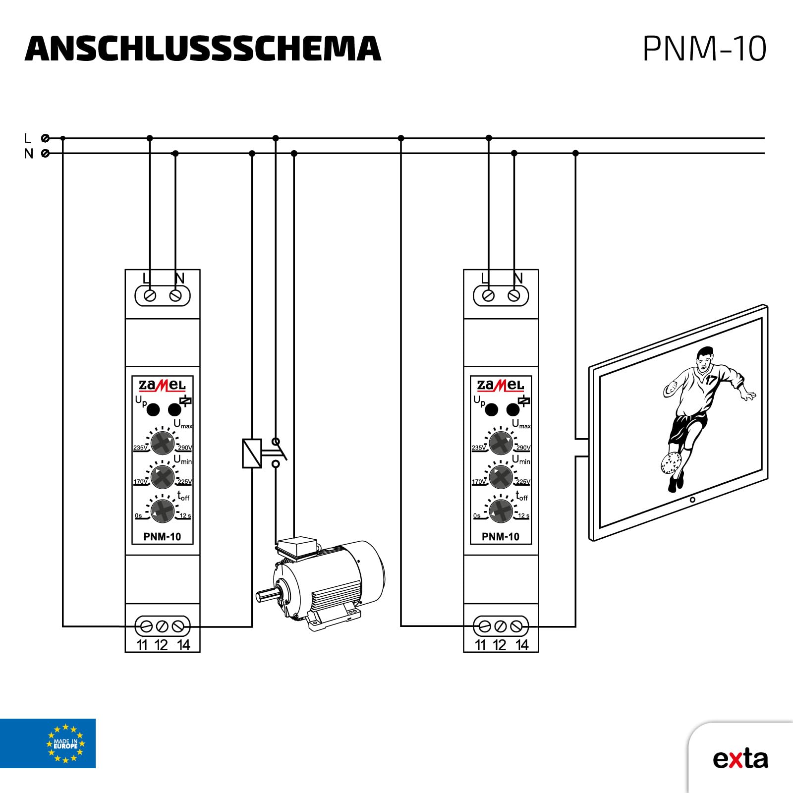 EXTA PNM-10 przekaźnik napięcia