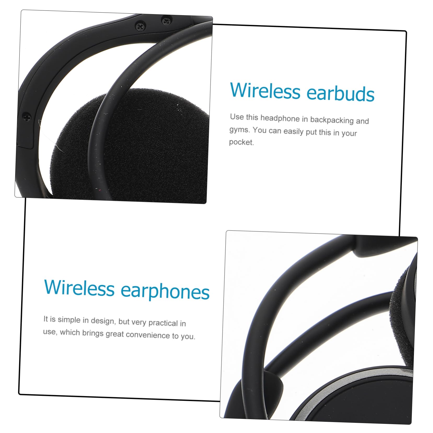 Housoutil Cuffie Sportive Wireless con Gancio per Orecchio Auricolari Insonorizzati per Chiamate Compatto e per Allenamenti e Attività All