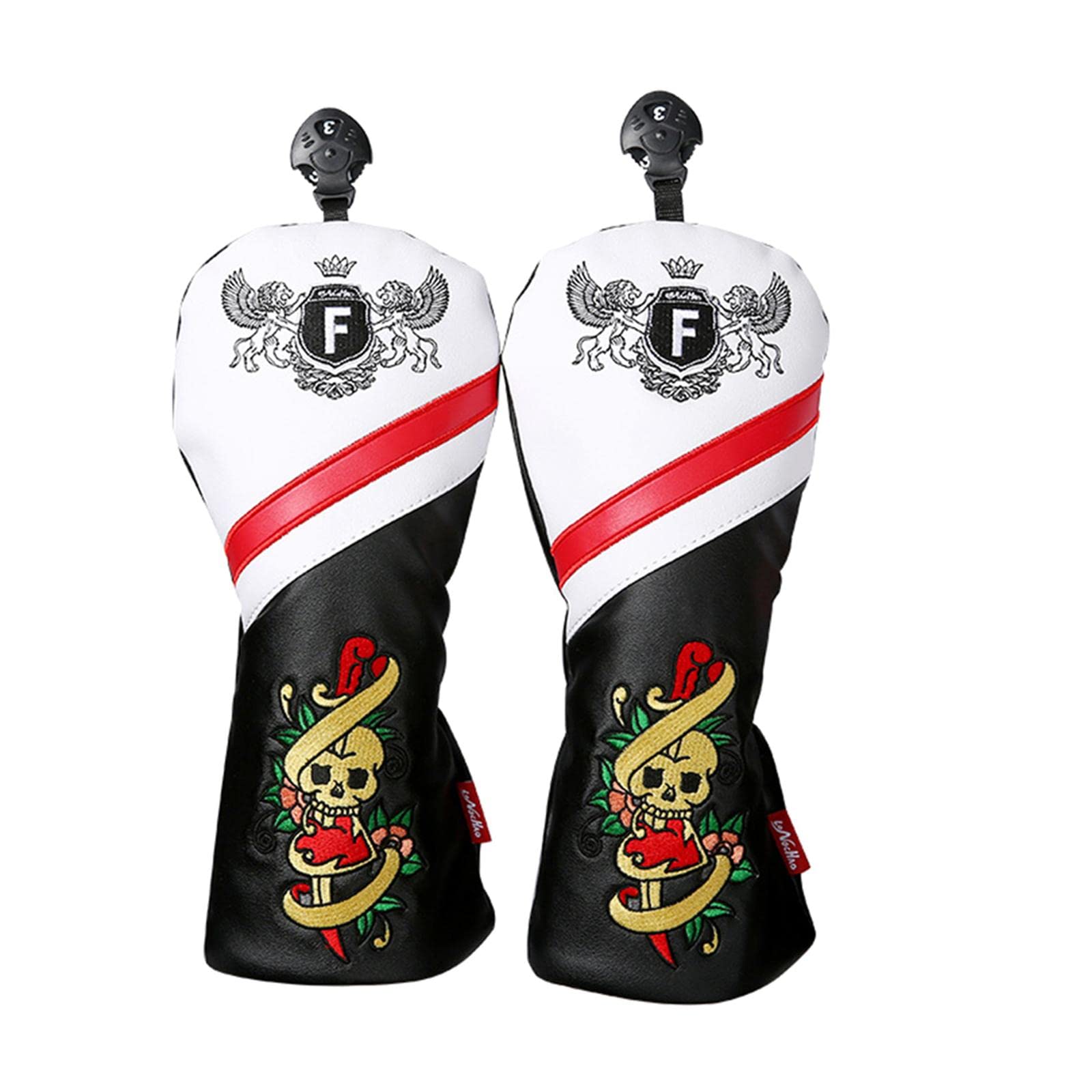 4 Fundas de Golf de PU Antideslizantes, Fundas de Viaje Antiarañazos para La Cabeza del Palo, Golfistas.