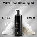 M&W White Shoe Cleaning Kit | Foam Cleaner Spray with Brush, Microfiber Cloth & Gloves | Sneaker & Sports Shoe Care Kit gallery image