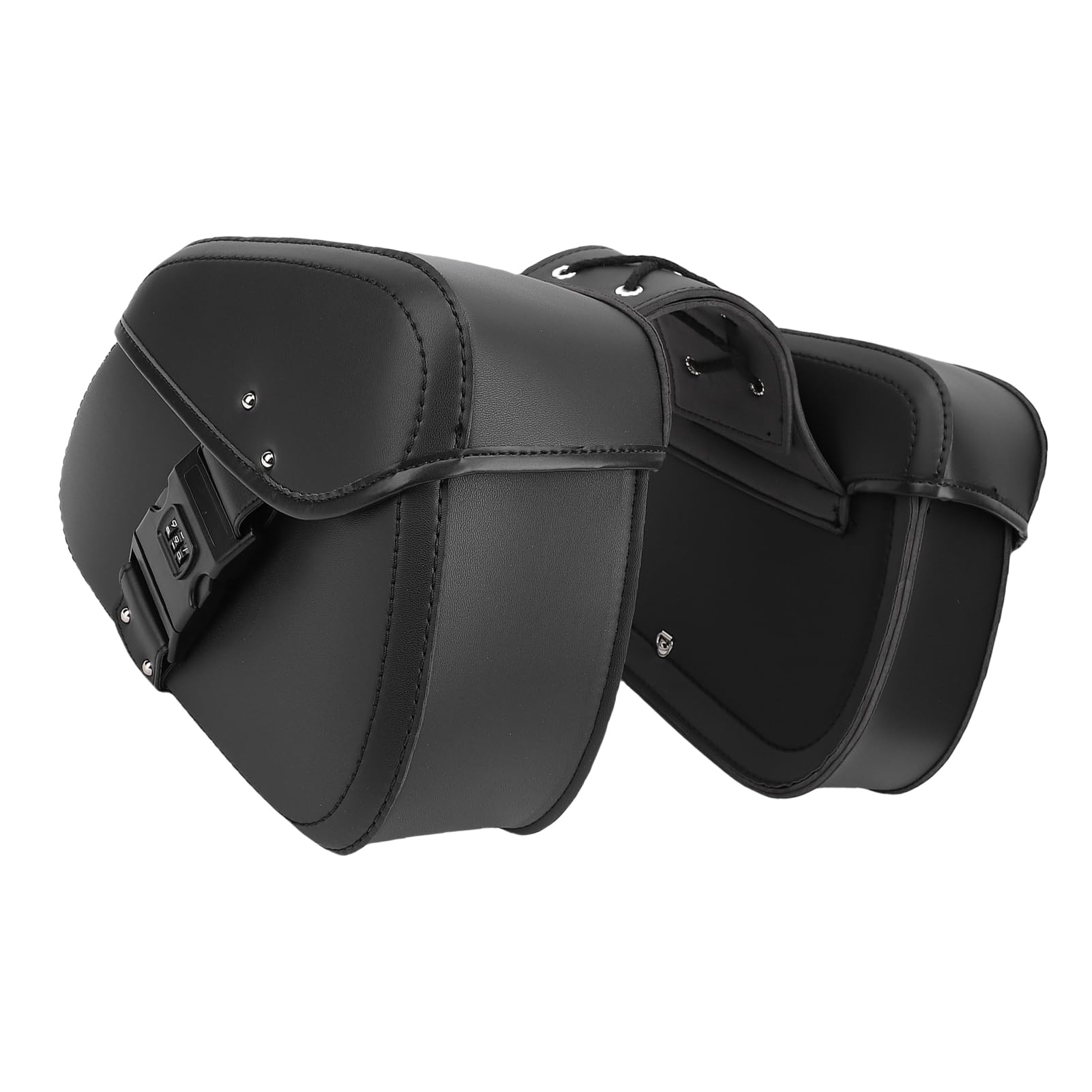 Borsa Laterale per Moto Universale, Borse Laterali Rigide da 16 Litri Borsa Laterale per Moto Multifunzionale in Pelle PU con Serratura, Sostituzione per V STAR 250