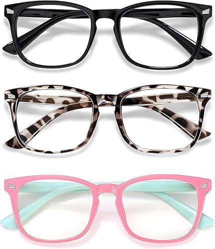 Miniatura 25 de CHEERS DEVICES Lentes de bloqueo de luz azul para niños, niñas y adolescentes, anteojos de computadora con marco irrompible y antirreflejos 1 Par