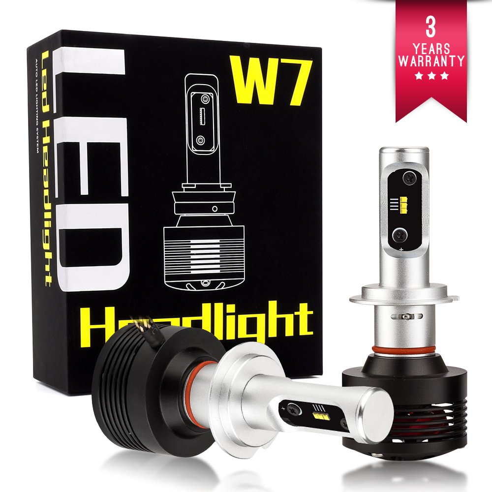 H7 LED Headlight Bulbs, LED Conversion Kit High Brightness H7 Led Bulb Cool White,Led H7 Headlight Bulb 6000K (H7 1Pair/2Pcs)