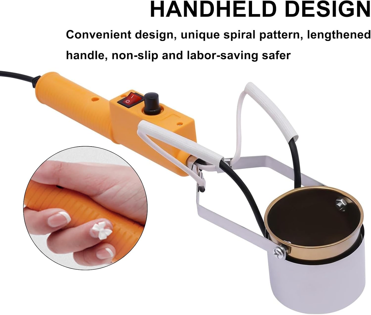 Lead Melting Pot Kit – 380W Electric Metal Melting Furnace with Crucibles, Ideal for Bullet Casting, Fishing Weights, Metal Pendants, and DIY Craft Projects
