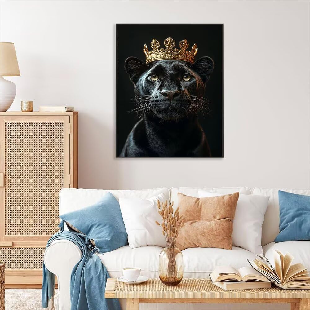 DIY Malowanie po numerach dla dorosłych zestaw, Leopard Animal Pictures for Painting Numbers Akrylowe Farby z Pędzelkami, Dla Początkujących i Dzieci Wiek 90x120cm D7SS-218