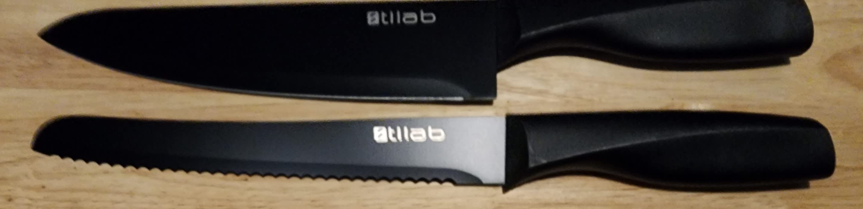 8/mo Finance Stllab Knife Set with Cutting Board, 15 Pcs Kitchen