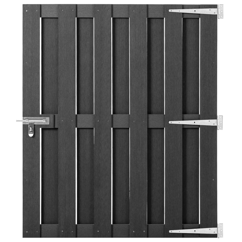 vidaXL Garden Gate Outdoor Patio Terrace Backyard Vintage Entrance Driveway Bonanza Fence Gate Fencing Barrier WPC 100x112 cm Grey