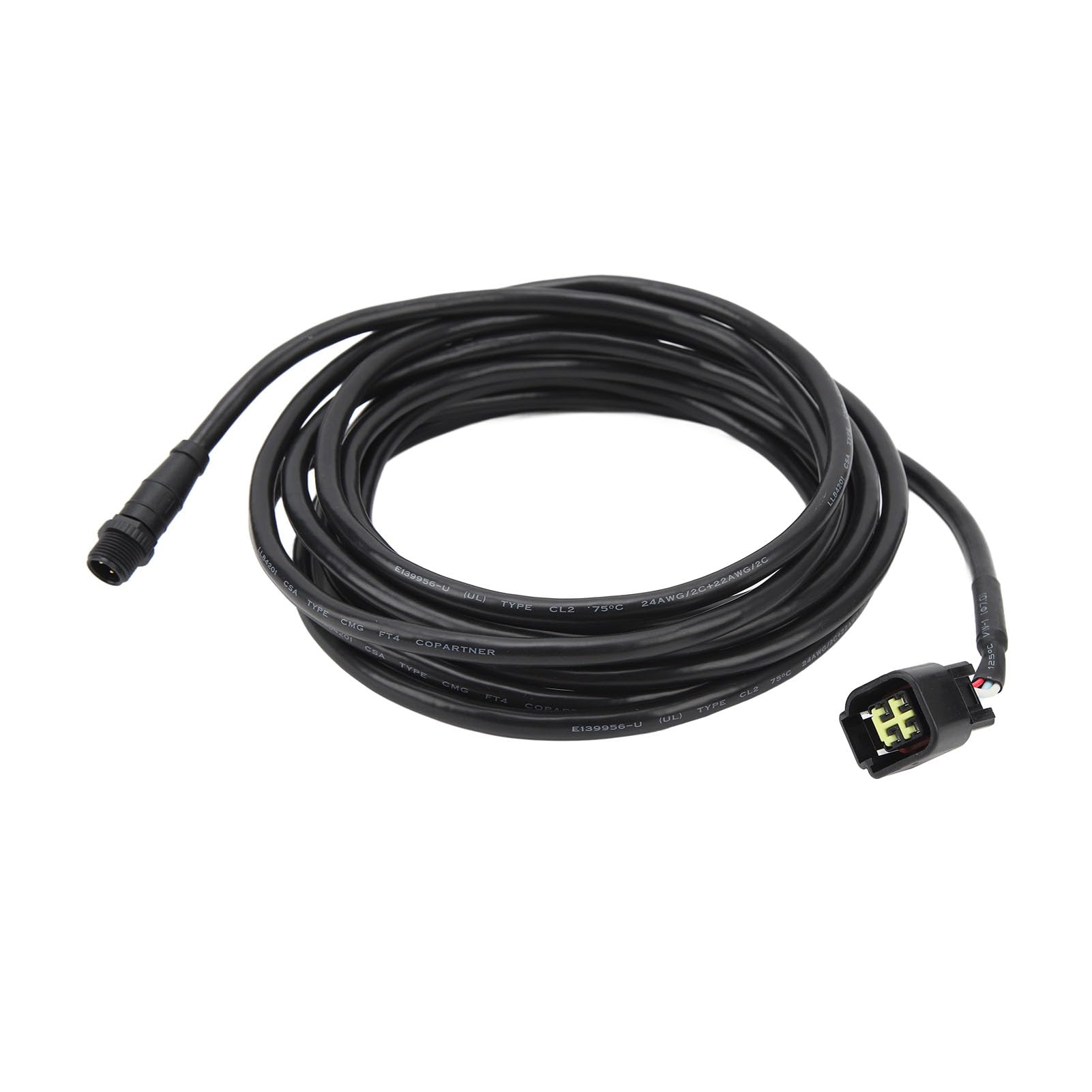 Cables NMEA 2000 de 4,5 m, cable troncal o de derivación NMEA 2000, cable impermeable IP67 de 5 pines con adaptador en T para interfaz de motor, negro, resistente al desgaste y de