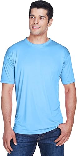 UltraClub Cool & Dry Sport Performance Interlock Tee (8420), Azul Columbia