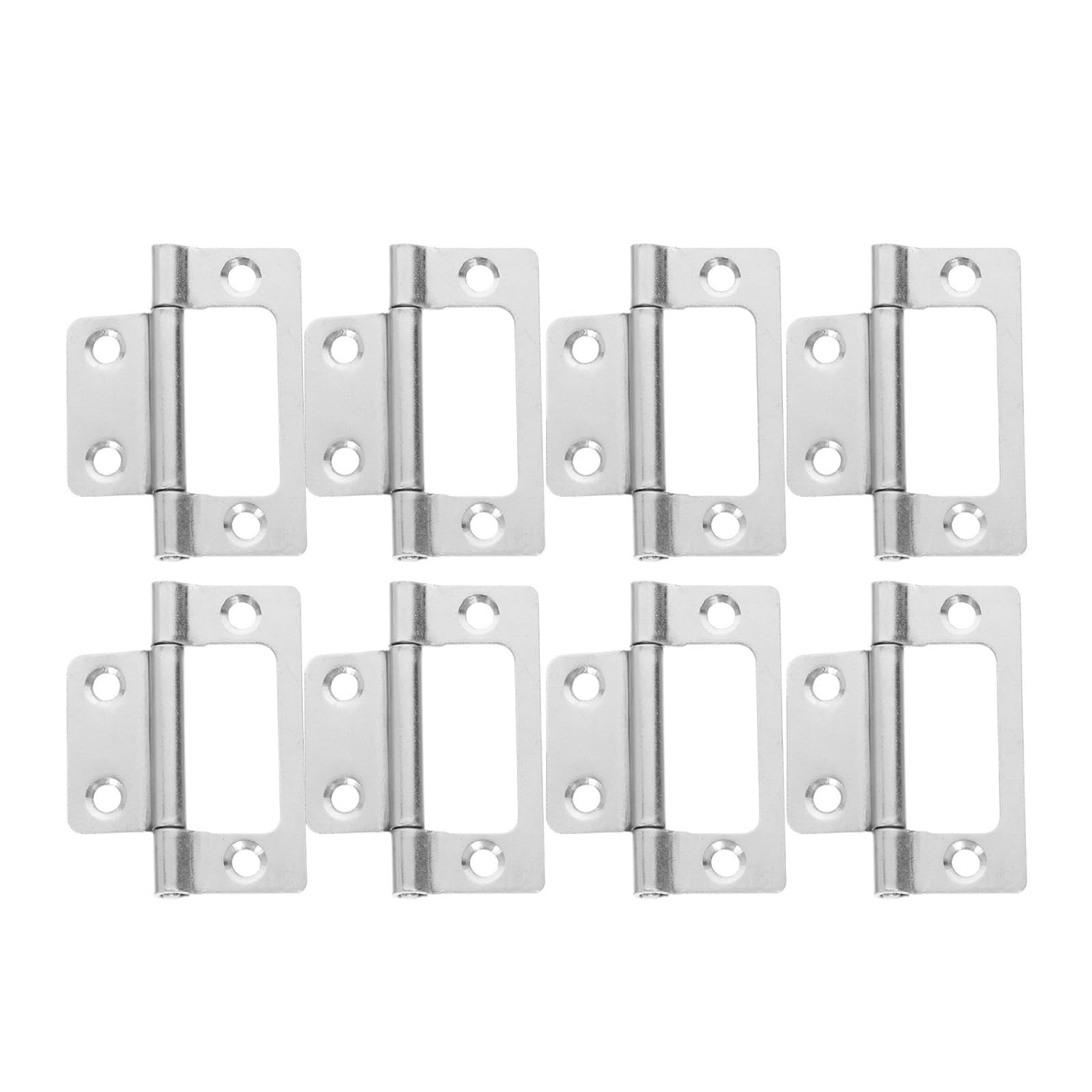 Folding Door Hinge,10pcs Silver Iron Heavy Duty Silent Bearing Cabinet Hinges Easy Installation
