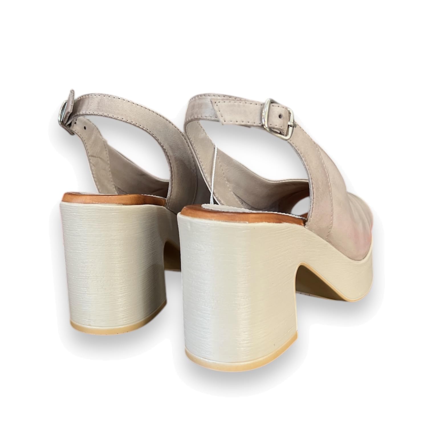 sandalo platform slingback in pelle colore Grigio 25Y11871
