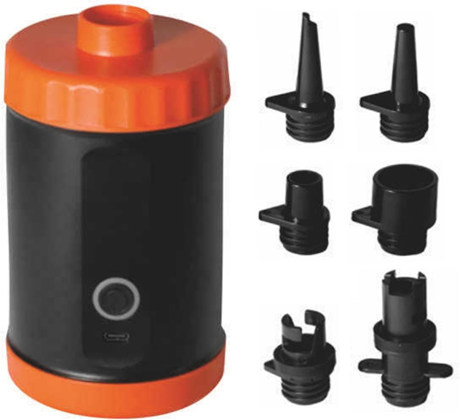 Electric Air Pump, Portable Air Pump Rechargeable, Inflatable with Battery & 5 Nozzles, Ideal for Mattress, Pool Floats & Vacuum Storage Bags