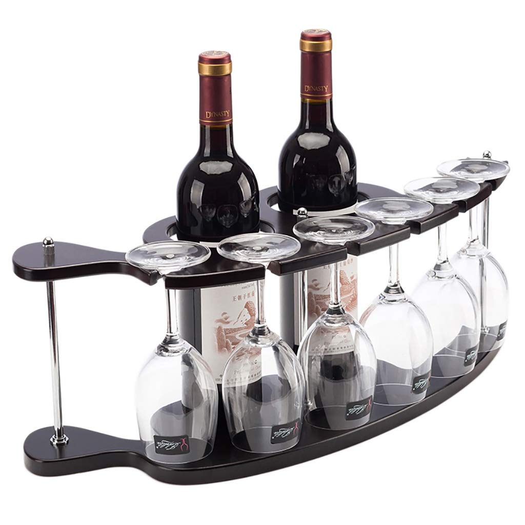 Casier à vin en bois noble et support de verres au design d'exception
