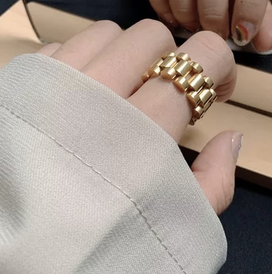 Image of 18K Gold Plated Watch Band Style Ring (8)