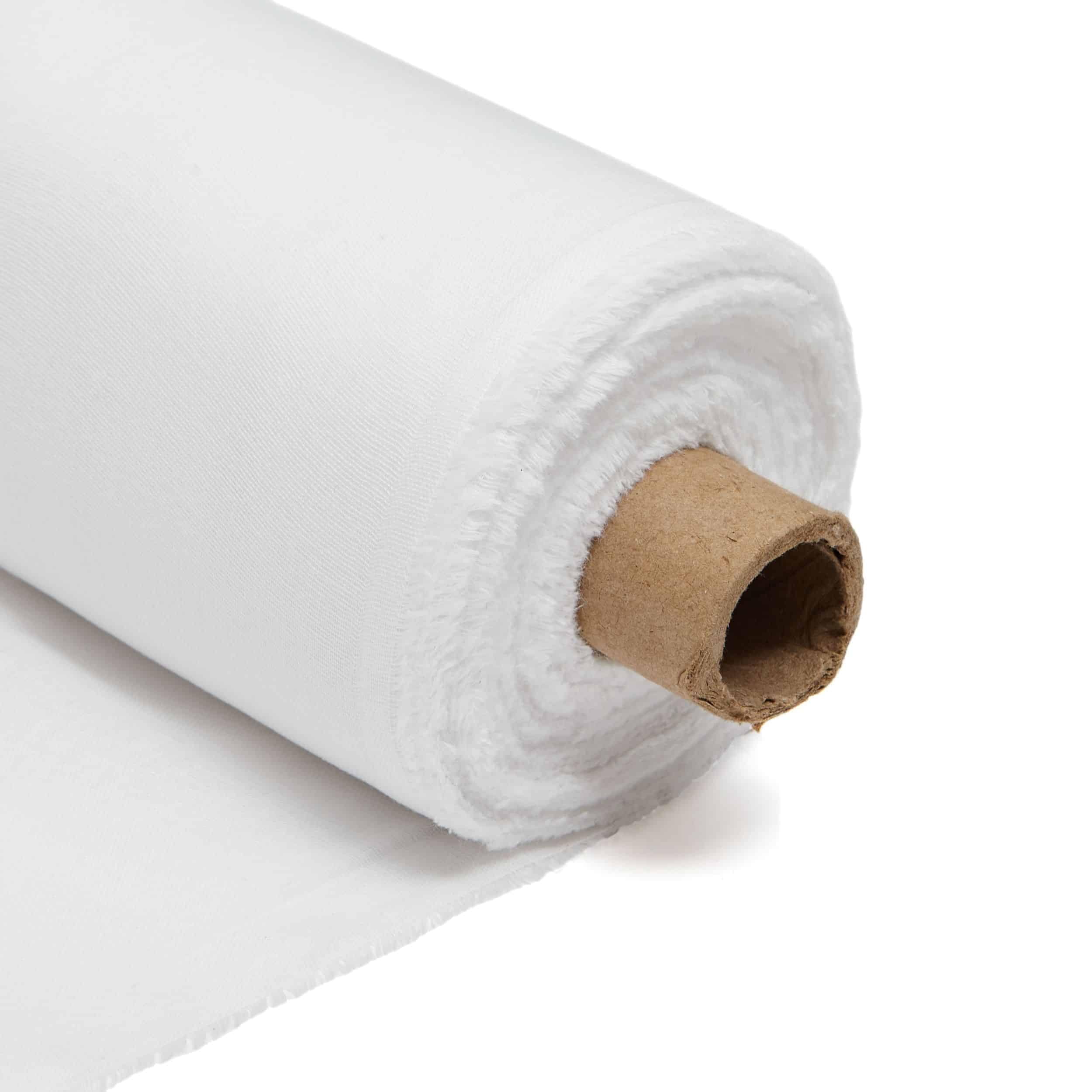 Muslin Cotton Cheesecloth – 51 Inches 55GSM, 130cm Wide - Cotton Cloth for Straining, Sewing, Embroidery, Baby Items, Cooking (White, 1 Metre)
