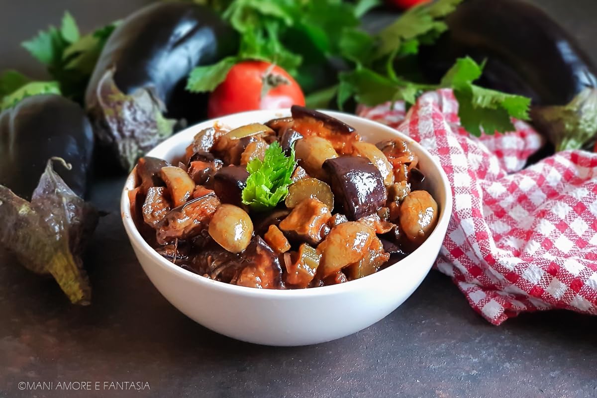 CAPONATA DI MELANZANE TRADIZIONALE SICILIANA lattina da 140 gr. azienda storica CONTORNO Palermo - Confezione da 24 lattine da 140 gr. (24)