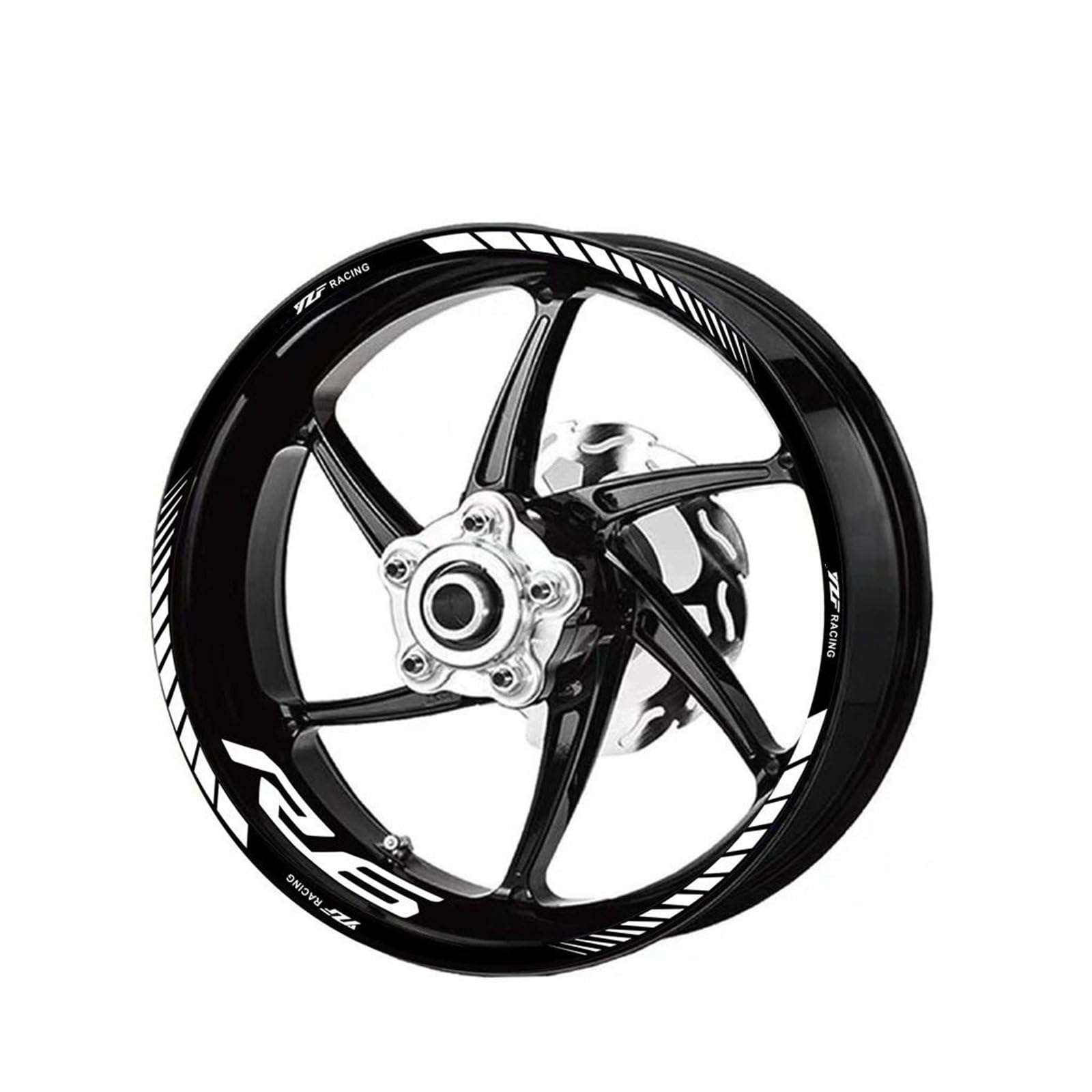 Stickers Motorcycle Wheel Stickers Night Reflective Decorative Rim for YZF R6(Style 3)