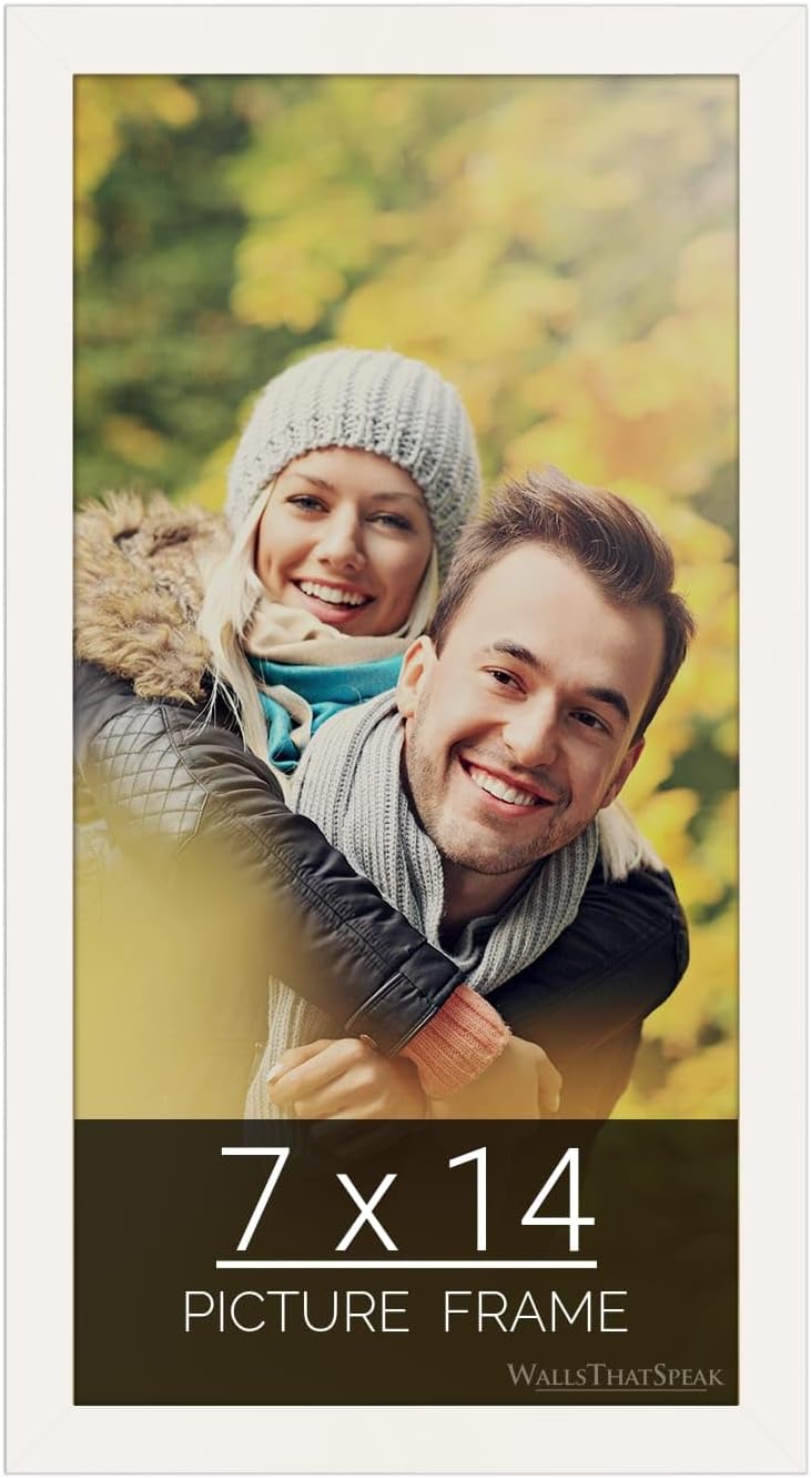 wallsthatspeak 7x14 white Picture Frame for Puzzles Posters Photos or Artwork