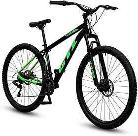 Bicicleta Aro 29 Modelo GTI Roma 21V Marchas Alumínio Tamanho 17 Freio Disco Suspensão MTB Cabeamento Interno