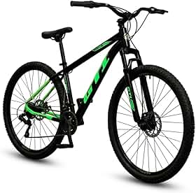 Bicicleta Aro 29 Modelo GTI Roma 21V Marchas Alumínio Tamanho 17 Freio Disco Suspensão MTB Cabeamento Interno