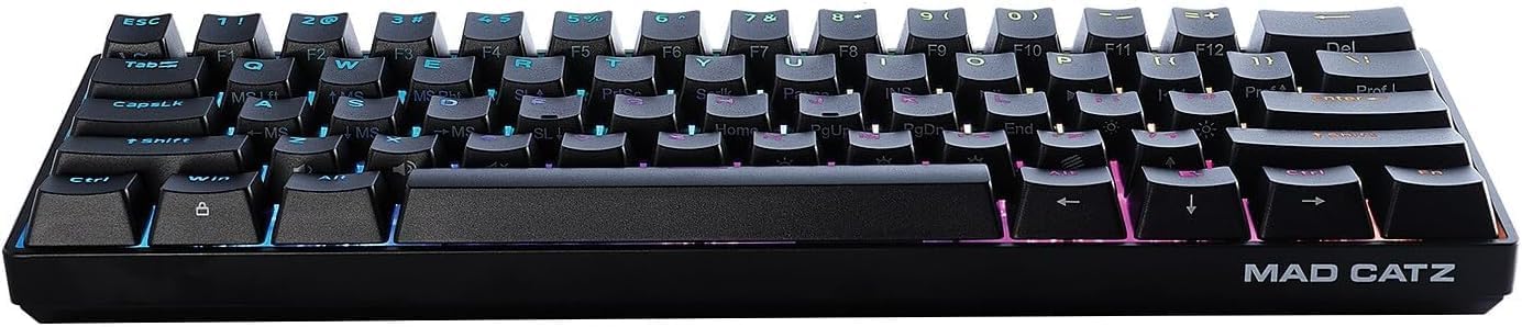 Mad Catz S.T.R.I.K.E. 6 RGB Mechanical Wired Gaming Keyboard Compact 60% Form Factor