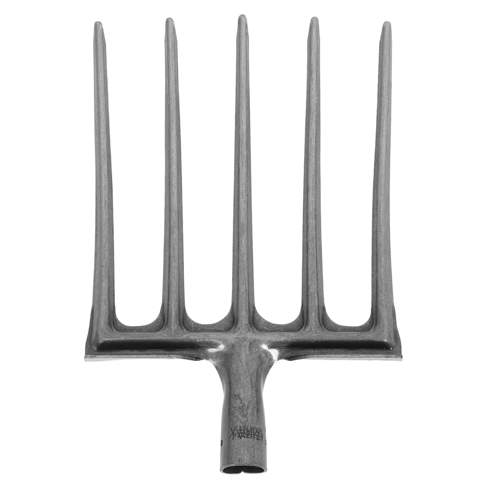 Forcone da Fieno in Acciaio, Testa a 4 Denti, Argento, 1 Pz