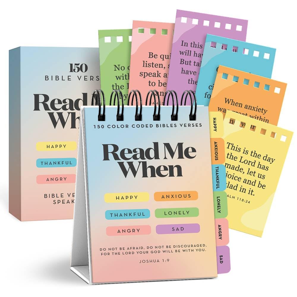 Read Me When Bible Verse Flipbook – Christian Gifts for Women & Men - Faith Based Inspirational Scriptures for Mom, Daughter, Sister, Best Friend & More