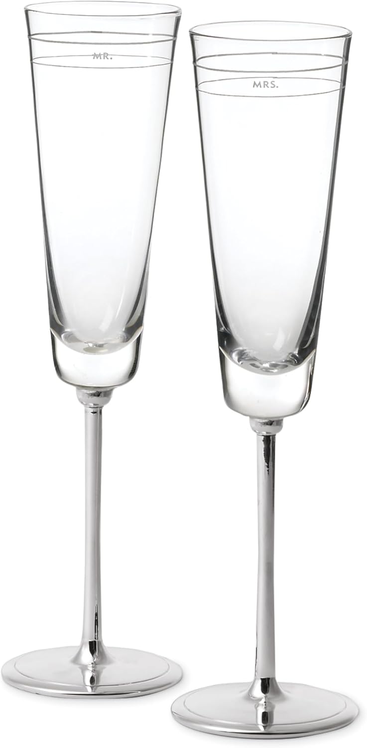 kate spade new york Darling Point Mr. and Mrs. 2-piece Champagne Flute Set