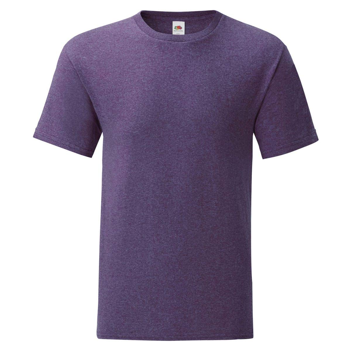 Fruit of the Loom iconic T-shirt, sizes S - 5XL, Mottled purple, 3XL