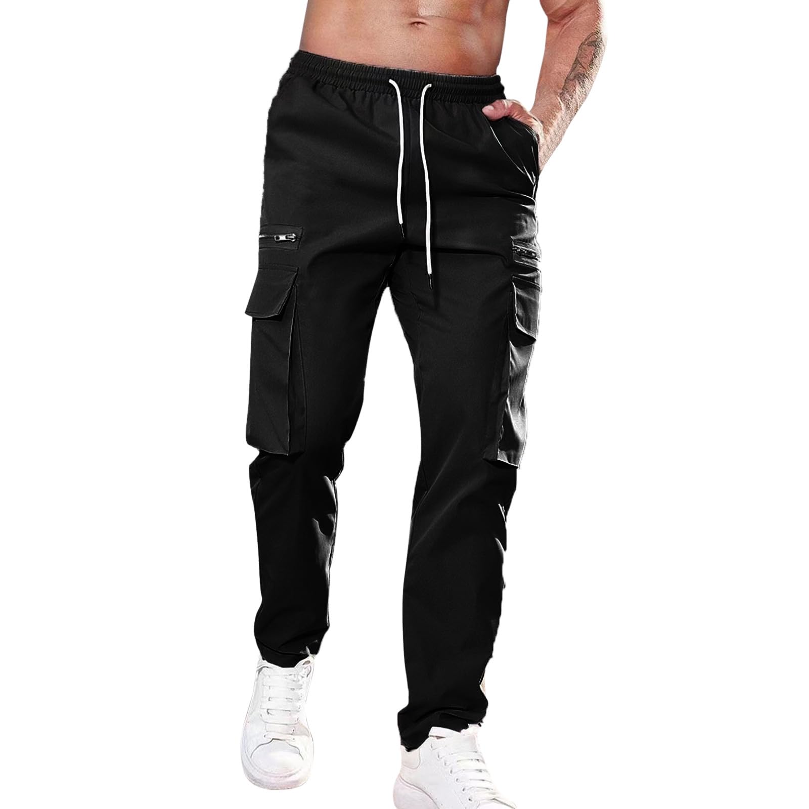 ??Vintage Carpenter Work Pants Men Heavy Canvas Multi-Pocket Jeans Retro Workwear for Mechanics Stone Wash Blue & V