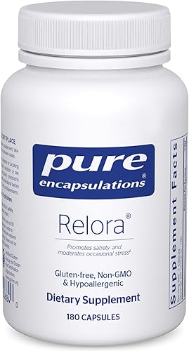 Pure Encapsulations Relora Suplemento hipoalergénico promueve la producción saludable de cortisol y DHEA y modera el estrés ocasional 180 cápsulas
