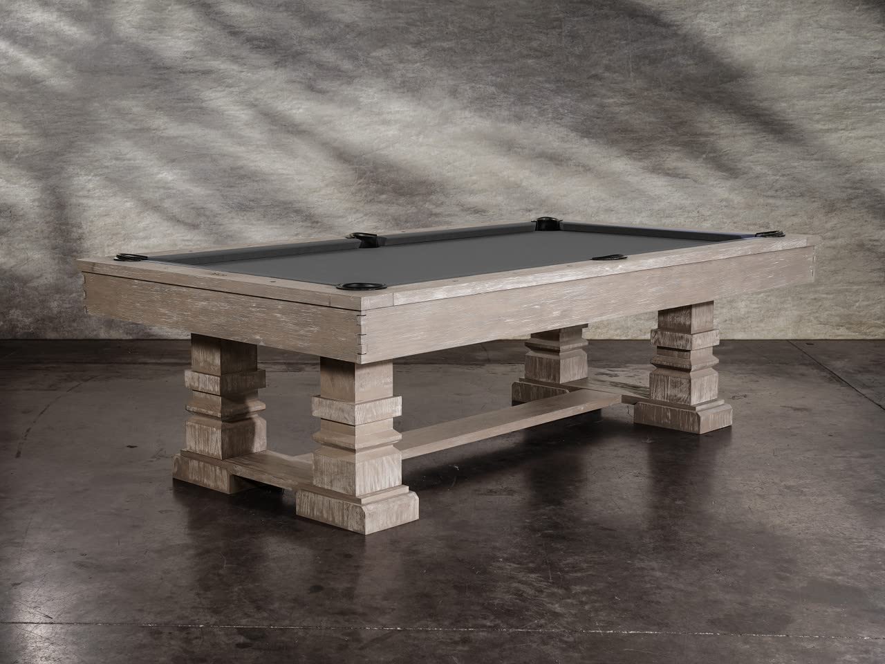 Nixon Billiards - Huck Slate Billiard Pool Table (Grey White Oak, 8 ft)