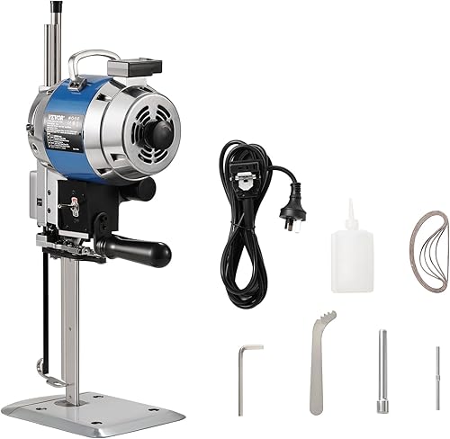 Cortador de tela, cortadora de tela recta de alta velocidad de 750 W, hoja de acero de aleación de 9.8 pulgadas, cortadora de tela industrial con