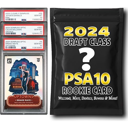 PSA 10 Graded 2024 NFL Football Rookie Card Mystery Box (Daniels, Nabers, Williams & More!)