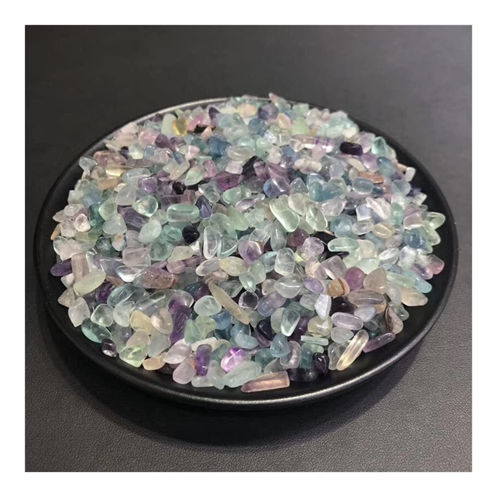 for 100g Acquario di Ghiaia di Fluorite colorato Naturale Decorazione di Cristallo Pietra di Cristallo for Decorazione Fengshui DINZHHENGYIN (Color : 5-7mm, Size : 100g)